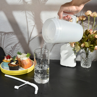 Gobelet à boire en plastique avec poignée, couvercle et paille, 22 oz, 34 oz, double paroi, grande capacité, mug de voyage en PP pour le camping en plein air, les fêtes