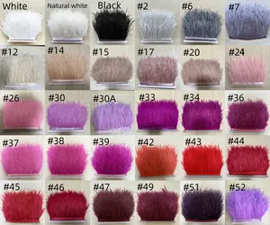 In Stock 10-15 Cm High Quality Dyed DIY Plumes Colorful Ostrich Feather Hair Silk Bundle For Clothes Decorations Carnival