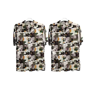 New Arrival Top New Plus Size Slim Short Sleeve Custom Floral Shirt Men's Printed Casual Knitted Shirts For Mens From Bangladesh