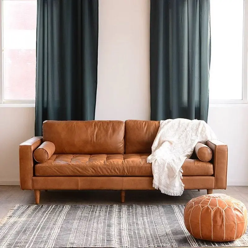 Prezzo a buon mercato divano in pelle mobili per la vendita in stile americano divano soggiorno divani