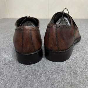 Chaussures habillées pour hommes en cuir italien haut de gamme, faites à la main, avec trois connecteurs gravés, boutons en dentelle - Product Image 4