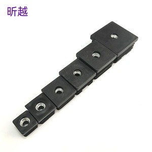Pied de réglage carré en plastique M6 M8 pour le nivellement des tables et des chaises, noir G055 - Product Image 1