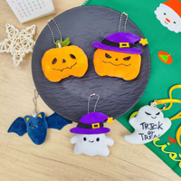 Décoration de porte-clés d'Halloween, Peluches d'Halloween : Chauve-souris volante, Fantôme, Citrouille, Vente en gros
