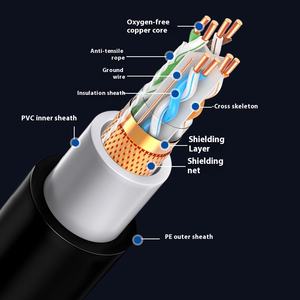 Bloqueo de agua para exteriores, <span class=keywords><strong>categoría</strong></span> <span class=keywords><strong>6A</strong></span>, <span class=keywords><strong>Cable</strong></span> de par trenzado de doble blindaje, <span class=keywords><strong>Cable</strong></span> de red Cat 6e, <span class=keywords><strong>Cable</strong></span> 6e Cat 305m, caja personalizada - Product Image 3