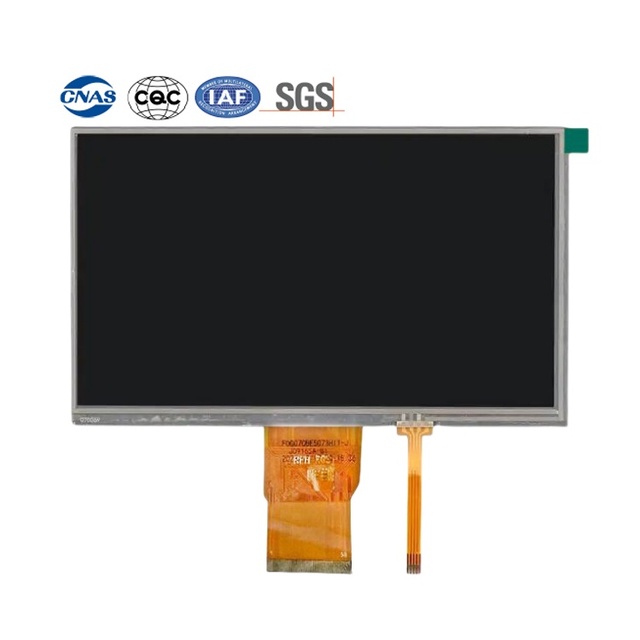 High Brightness 7-Inch 800x480 TFT LCD Panel 50-Pin Resistive Touch Screen Display Outdoor Visibility with 1000 Nits