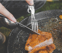 Tomaat Oem Roestvrij Staal Multifunctioneel Tafelmes Draagbaar Geschenkmes Outdoor Camping Opvouwbaar Servies