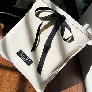 Custom Eco-Friendly Velvet Grosgrain Drawstring Durable Cotton Packaging Bag for <b>Clothes</b> <b>Storage</b> & Gift Use Beige - Product Image 3