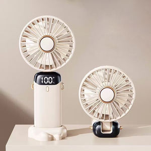 Ventilador de Mesa Magnético Recargable con Luz LED, 3 Aspas, Ventilador de Mesa Portátil con Nebulización, 12000mAh - Product Image 1