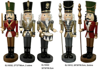 Collection de casse-noisettes empilables en résine traditionnelle, statuettes festives de Noël pour décoration intérieure