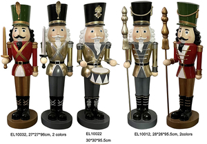Collezione Tradizionale di Schiaccianoci in Resina Impilabili, <span class=keywords><strong>Statuette</strong></span> Festive Natalizie per Esposizione Interna Durante le Feste - Product Image 2