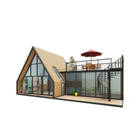 Structure triangulaire en acier et bois de conception moderne européenne Maison pour hôtel ou carport