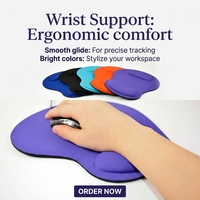 Tapis de souris ergonomique personnalisé en nylon blanc vierge pour sublimation, avec repose-poignet, idéal pour cadeaux d'entreprise – Vente en gros