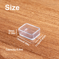Mini boîtes à aquarelle pliables en plastique écologique de 0,5 ml, transparentes/blanches, demi-palettes vides pour peinture à l'huile et acrylique, idéales pour les voyages