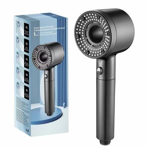 Pommeau de Douche Filtrant 6803 à Cinq Vitesses, Haute Pression, Portable avec Régulation de Pression, Forme Ronde - Product Image 1