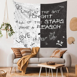Citation Art Inspirant Positif Dire Tenture Murale Noir Blanc <span class=keywords><strong>Tapisserie</strong></span> pour Adolescente Chambre Dortoir - Product Image 5
