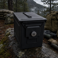 Boîte à munitions à serrure à combinaison ronde, cadeau pour les chasseurs, étanche, portable, durable, grande capacité, étui de rangement sécurisé