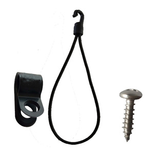 Drawcord <b>Elastic</b> <b>Cord</b> 4Mm 25Cm With Hook And Clamp For Kayak Outdoor Use - Product Image 1