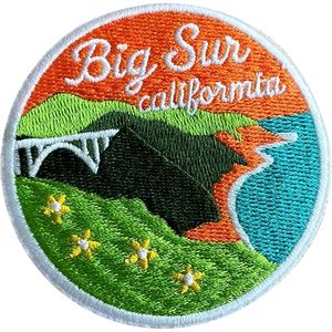แผ่นปักลาย Big Sur California ขนาด 3 นิ้ว แบบรีดติดหรือเย็บติด สำหรับตกแต่งกระเป๋าเดินทาง - Product Image 1