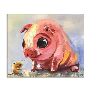Pinturas al Óleo Hechas a Mano Personalizadas, Lienzo 100% Texturizado, <span class=keywords><strong>Retratos</strong></span> de <span class=keywords><strong>Mascotas</strong></span> de Estilo Moderno, Animales Adorables, Montaje con Colgador de Alambre en Varios Tamaños - Product Image 1