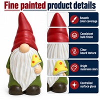 Ornement de gnome nordique fantaisiste en PP creux moulé par soufflage, avec lumière LED, écologique, résistant aux UV, taille, couleur et logo personnalisables