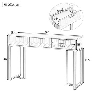 Bien hiện đại thanh lịch Cảm ứng giao diện điều khiển bảng làm bằng MDF và khung kim loại cho phòng khách lối vào hoặc đồ nội thất nhà - Product Image 6