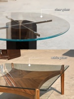 Dessus de table en verre trempé personnalisé de 8mm et 10mm d'épaisseur, formes ovales carrées pour cuisine d'extérieur, table d'hôpital et d'hôtel pour la famille