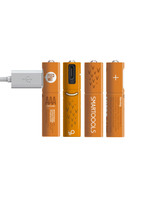 SMARTOOOLS Lot de 2 ou 4 piles rechargeables AAA NiMH 450mAh 1.2V USB pour jouets et véhicules électriques