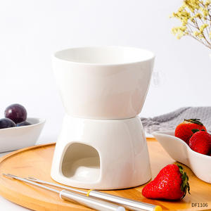 เตาหลอมช็อกโกแลตเซรามิก 10.3 ซม. เครื่องทำความร้อนเทียนสีขาวสำหรับเครื่องมือทำขนม DF1106 - Product Image 4