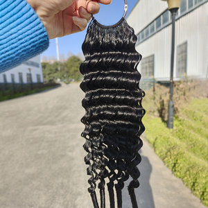 Extensiones de Cabello Humano Rizado Birmano Pre-Separadas Sin Nudos con Reflejos Pixie Curls Feather Crochet Miracle Knots - Product Image 2