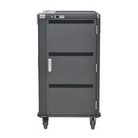 Armoire de charge rapide pour ordinateurs portables à 30 prises métalliques, chariot intelligent à trois compartiments PDU pour l'éducation scolaire