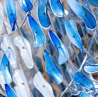 Lustres LED en verre grand format pour escaliers de centres commerciaux haut de gamme, lampes suspendues optiques personnalisables et réglables, garantie 3 ans