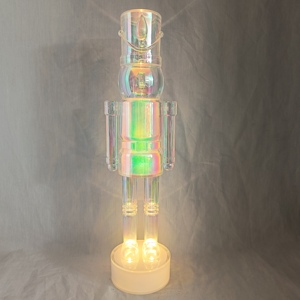 Lampe de table de Noël grande taille, casse-noisette transparent, soldat, LED RGB - Product Image 1