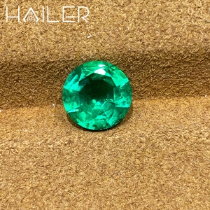 Đá <span class=keywords><strong>Emerald</strong></span> nhân tạo tròn, kích thước 8*8 MM-10*10 MM, giá mỗi carat, hạt đá quý tròn - Product Image 1
