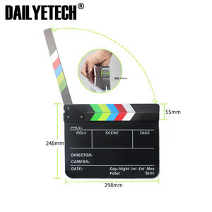 30x25cm Film Clapperboard Acrylique <span class=keywords><strong>Réalisateur</strong></span> Professionnel Film Film Action Cinéma Clapperboard pour Jeu <span class=keywords><strong>de</strong></span> Rôle Production Vidéo - Product Image 3