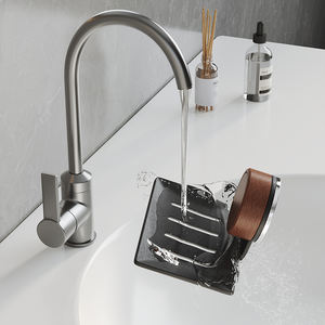 Support mural moderne en métal pour toilettes, porte-savon égouttoir, porte-éponge de salle de bain, plateau de rangement pour savons - Product Image 4