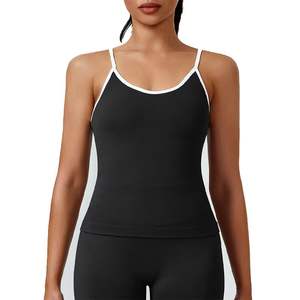 Body Deportivo para Mujer y Niña, Ligero, Transpirable, Elástico, con Tirantes Finos, Contraste de Color, Logotipo Frontal, Ropa Deportiva Ecológica - Product Image 4