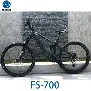 Bafang-bicicleta eléctrica de fibra de carbono con motor medio, 29er, suspensión completa, fibra de carbono, 250W/500W