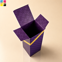 Scatola di Carta Personalizzata per Packaging Cosmetico, Confezione Pieghevole all'Ingrosso con Logo in Lamina d'Oro per Crema Viso