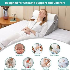 <span class=keywords><strong>Almohada</strong></span> de <span class=keywords><strong>cuña</strong></span> para dormir <span class=keywords><strong>Almohada</strong></span> de inclinación de espuma viscoelástica ajustable para después de la cirugía Reflujo ácido y ronquidos Almohadas de <span class=keywords><strong>cuña</strong></span> triangulares - Product Image 3