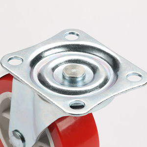Red Pvc 3 Inch Swivel <b>Caster</b> <b>Wheel</b> For Furniture Industry Lightweight Flat Bottom Machine <b>Wheels</b> - Product Image 1
