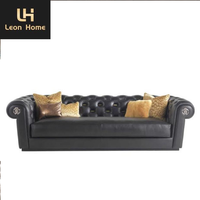 Canapé de luxe de style américain de haute qualité Canapé en cuir de luxe italien contemporain