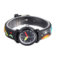 Montre de sport JNEW OEM/ODM Cartoon Planet 3D pour enfants Bracelet en PVC Mouvement à quartz 28mm Cadran analogique 18mm PC 3BAR Résistant à l'eau Unisexe