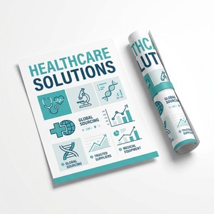 Brochure de santé, solutions de décoration pour cabinets médicaux, infographique, impression couleur CMJN, format personnalisé pour cliniques <span class=keywords><strong>et</strong></span> hôpitaux, en gros - Product Image 1