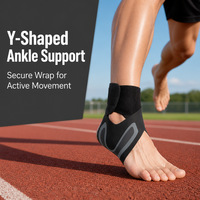 Attelle de cheville en Y à compression réglable pour la course, le basketball, l'entraînement physique et les sports – Soutien sécurisé de la cheville