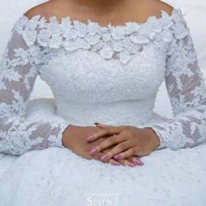 S6511F Dropshipping Nuovo Abito da <span class=keywords><strong>Sposa</strong></span> 2025 Estate 2023 Nuovo Popolare ed Elegante Abito da <span class=keywords><strong>Sposa</strong></span> alla Moda con Spalle Scoperte per Ragazze - Product Image 3