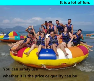 New Design Water Toys Inflatable Flying Boat Crazy UFO Towable Water Tube Sports Game