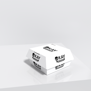 6x6 pulgadas para llevar almuerzo embalaje patatas fritas comida rápida tinta de soja caja de cartón blanca Concha hamburguesa caja de grado alimenticio personalizado - Product Image 1