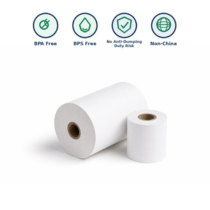 Rouleau de papier thermique pour reçus 3-1/8" x 270' sans BPA pour les points de vente des magasins de proximité, vente en gros d'usine - Product Image 1