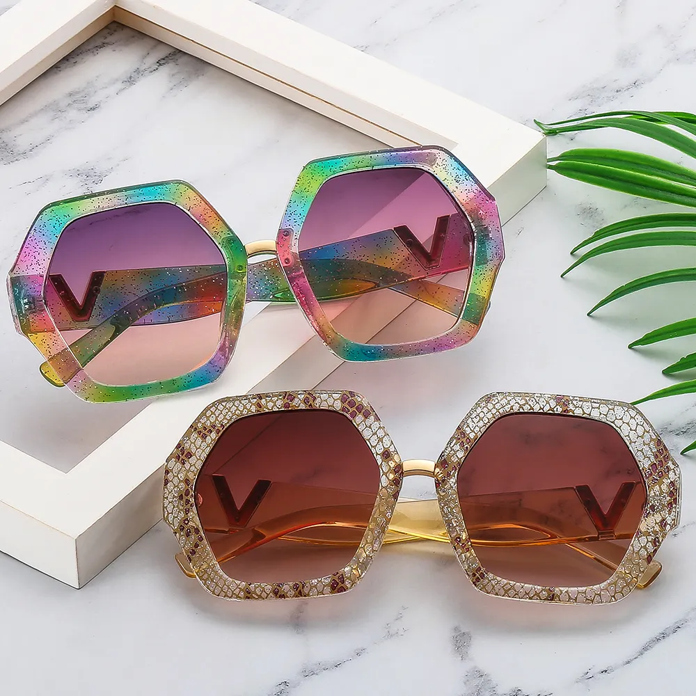 Designer Eyewear shades women men Fashion Vintage brand sun glasses Flat Top Rectangle Sunglasses with logo branding