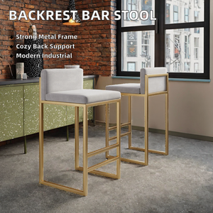 Modern <b>Adjustable</b> Bar <b>Stool</b> with PU Leather Seat and Backrest, Swivel Hydraulic <b>Height</b> <b>Adjustable</b> Kitchen Counter Bar Chair - Product Image 2